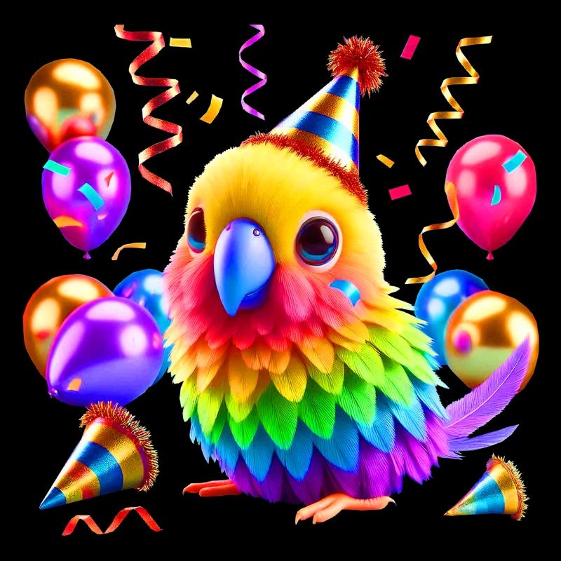 Perroquet de fête coloré