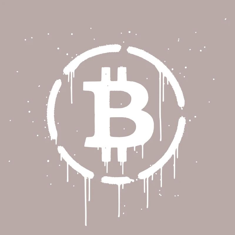 Bitcoin Logo Graffiti Krypto