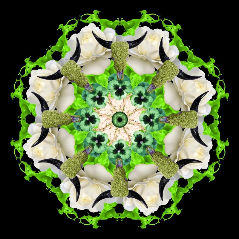 green cows mandala