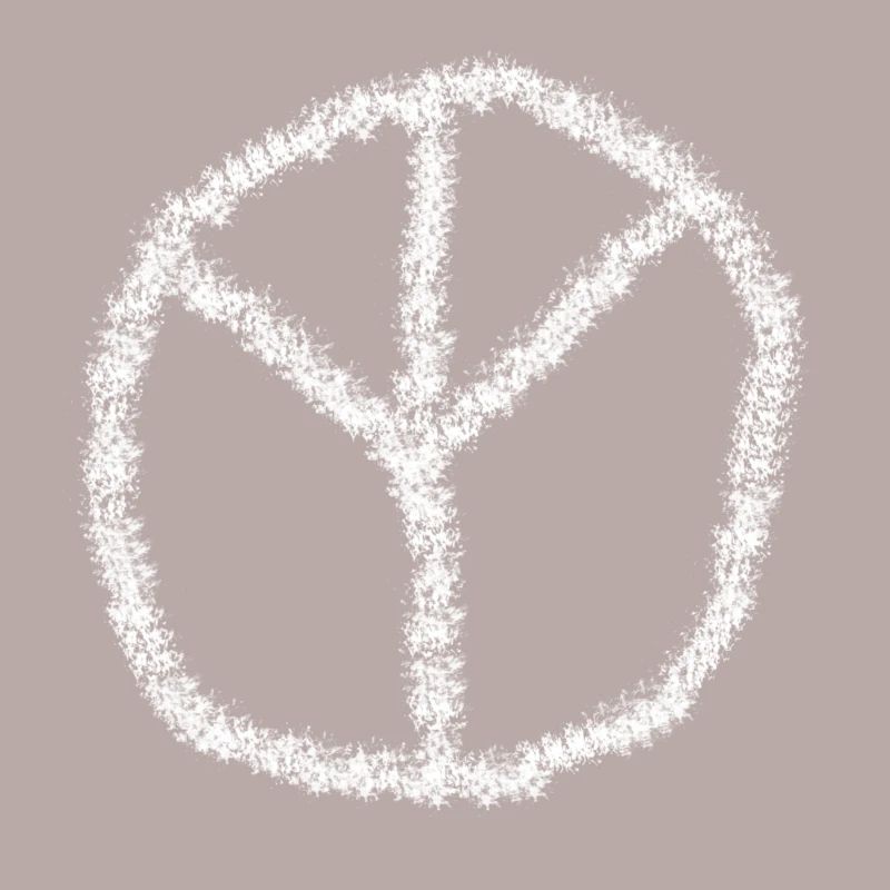 Sprayed Upside Down Peace Sign