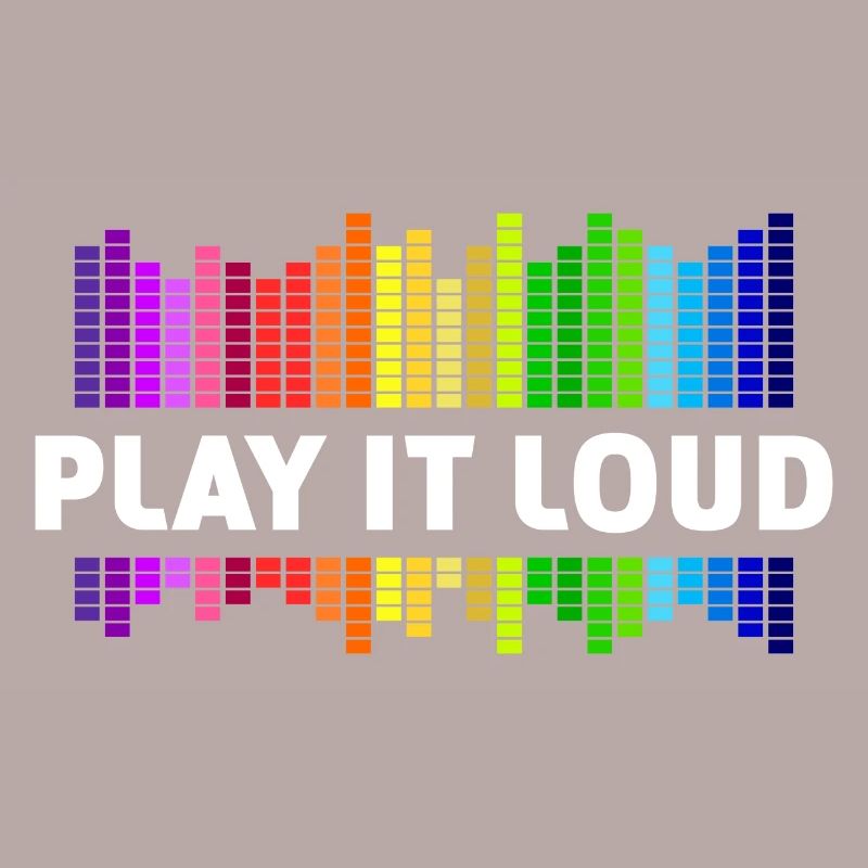 Play it loud Equalizer Musik Regenbogen bunt Disko