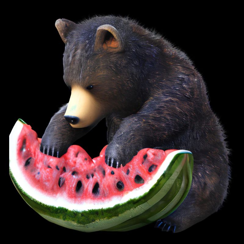 Ours à la pastèque