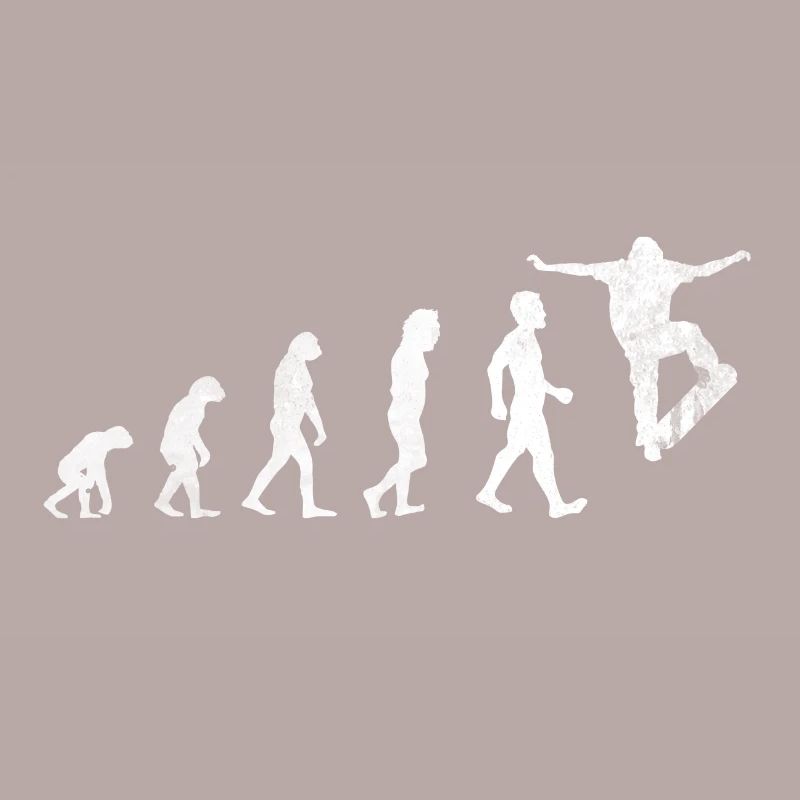 Skateboarder Skater Longboard Gift Evolution