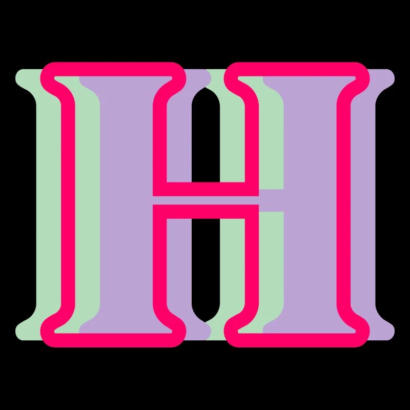 Mehrfarbiger Buchstabe h