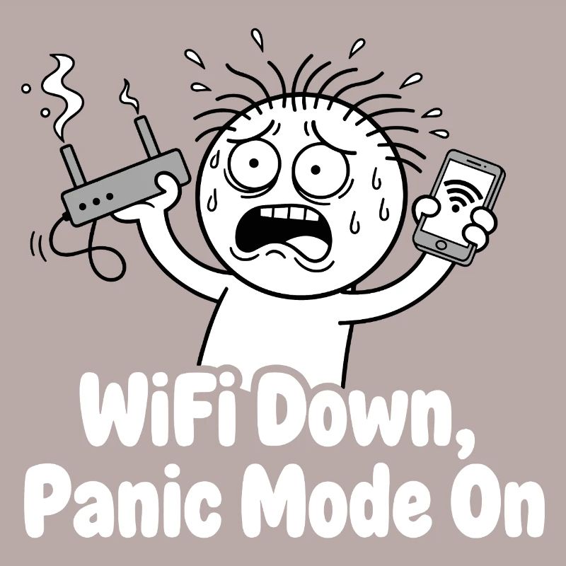 WiFi Outage Panic Mode Meme