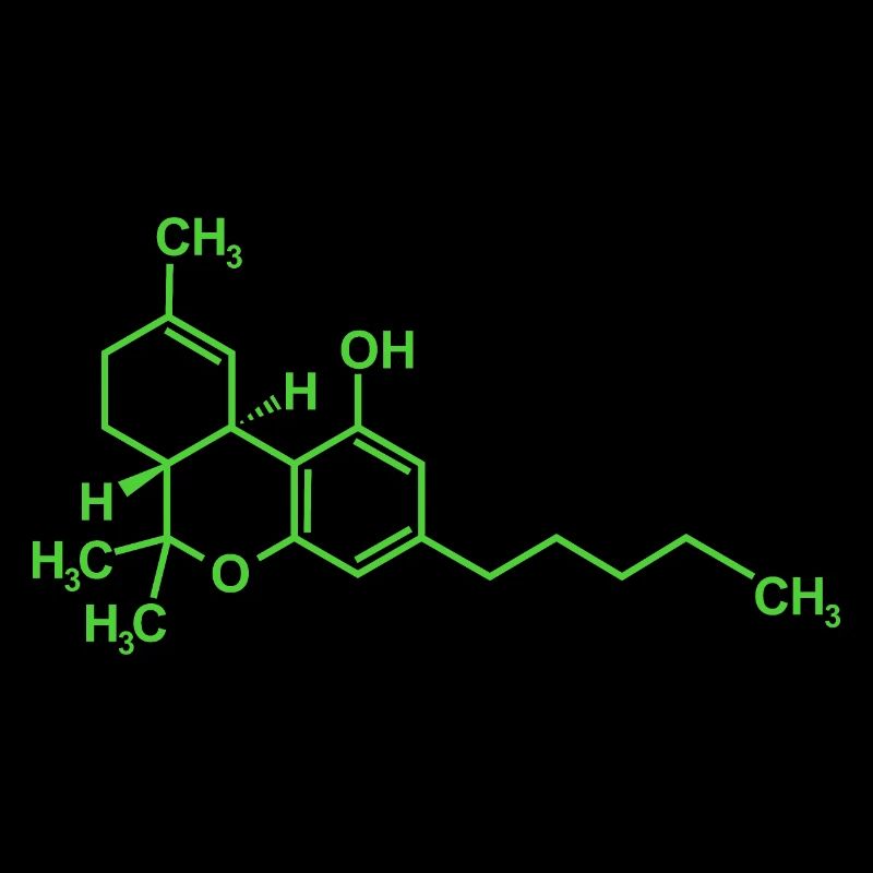 Tetrahydrocannabinol THC molécule