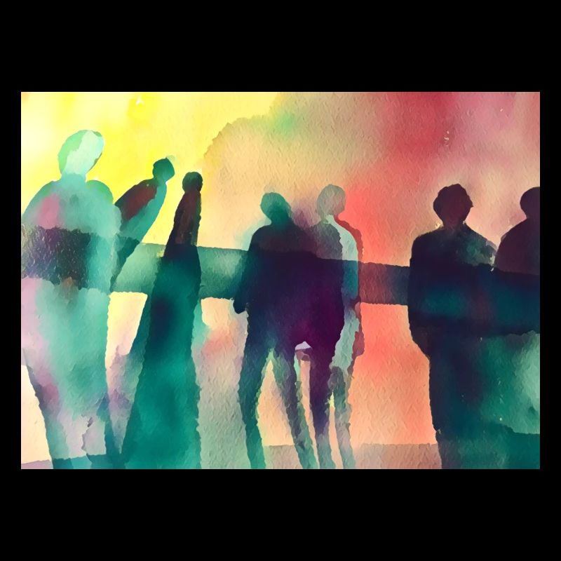 People in neon