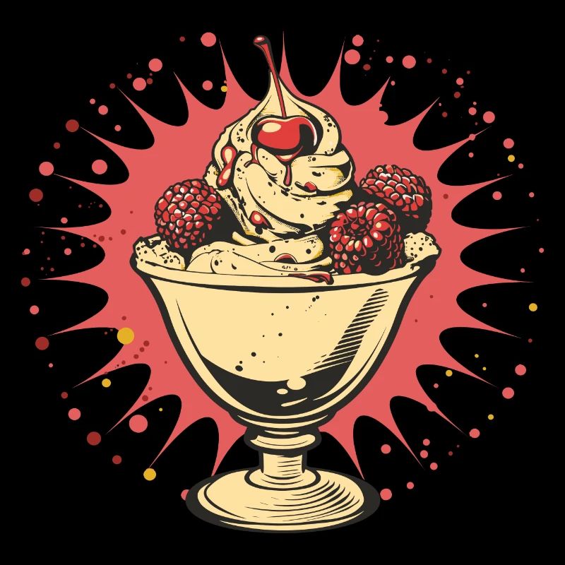 Sundae à la crème glacée graphique