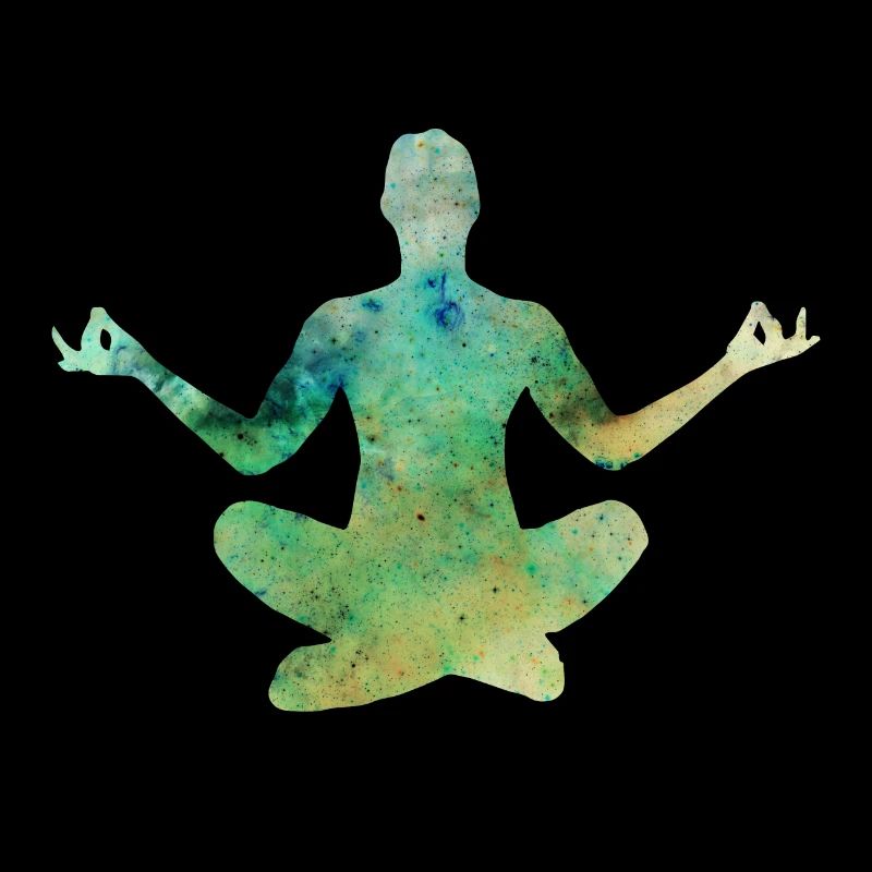 Motif de yoga aux couleurs de l'espace, Geschnekidee