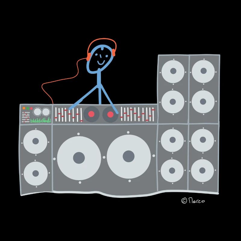 Figure de bâton de DJ, discothèque de profession