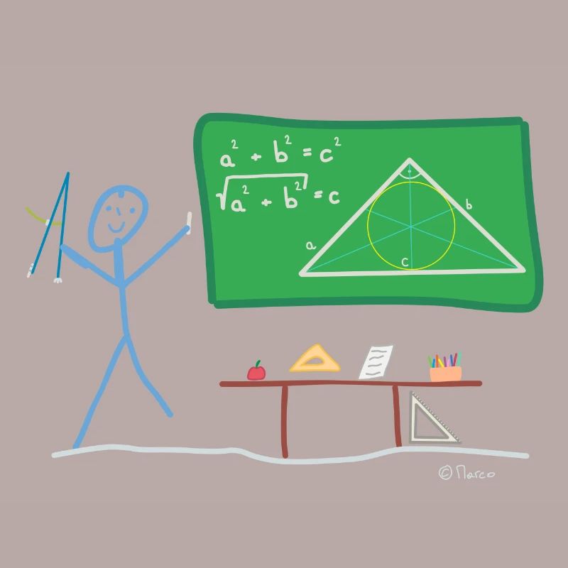 School stickman, geometry task math