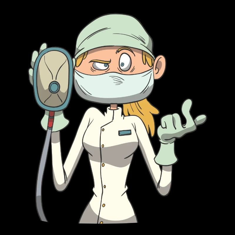 Infirmière masque d'anesthésie