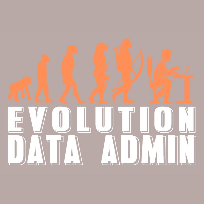 Évolution rétro drôle d’un t-shirt DATA Admin