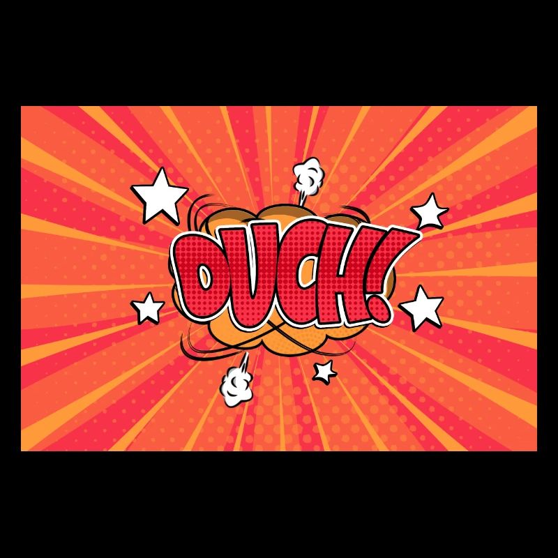 Aïe! Style bande dessinée Bubble Graffiti Lettrage