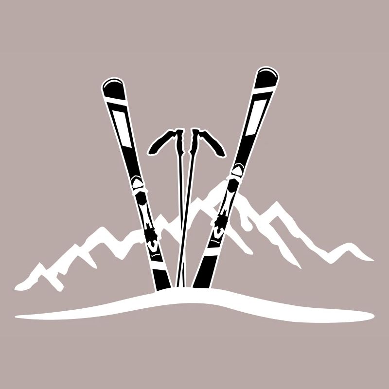 Skiing and mountains, skiing