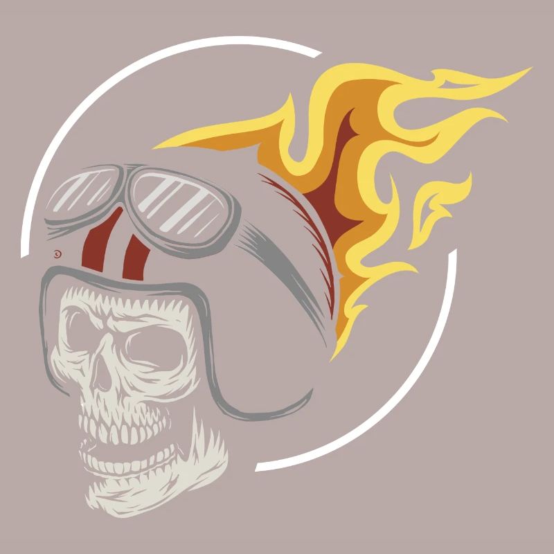 Rocker - Ghost - Fire - Skull - Biker