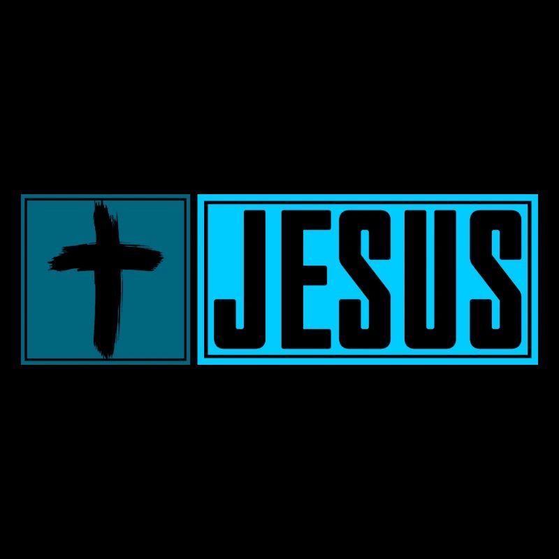 JESUS Cross -blue-