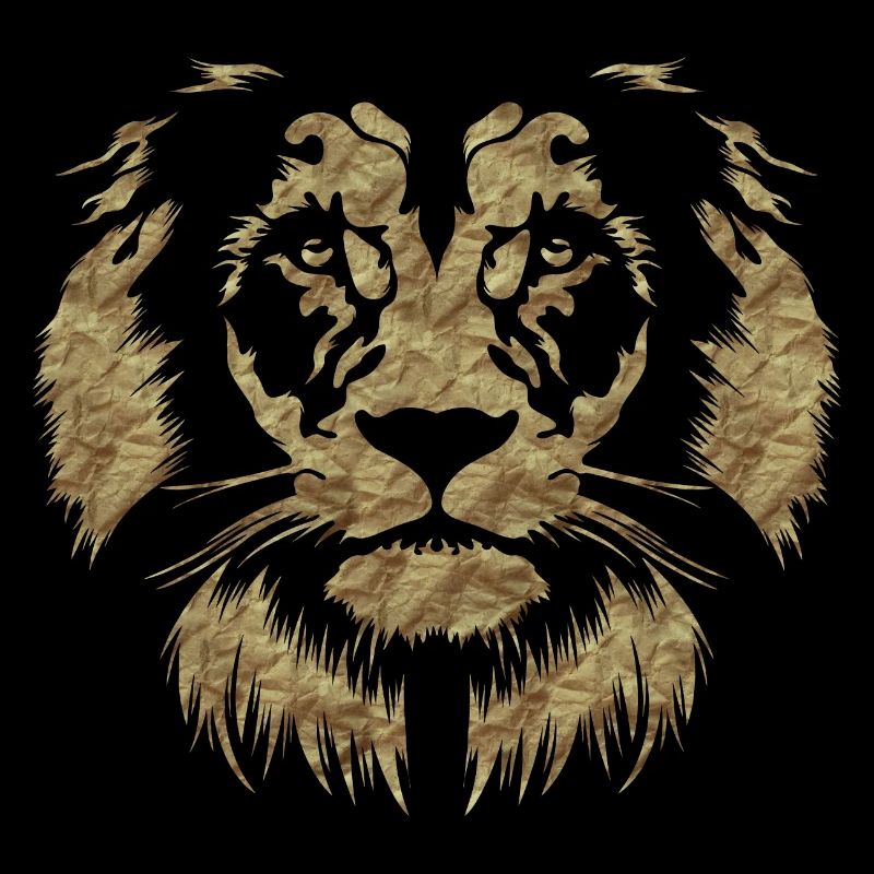 Tête de lion en papier classique