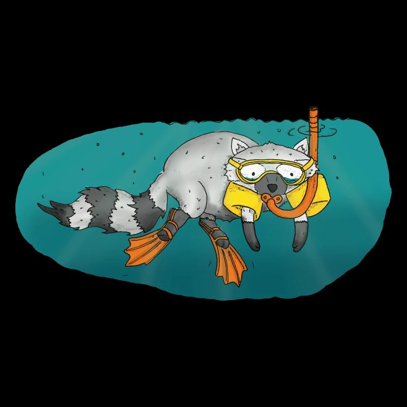 raton laveur plongée plongée diving