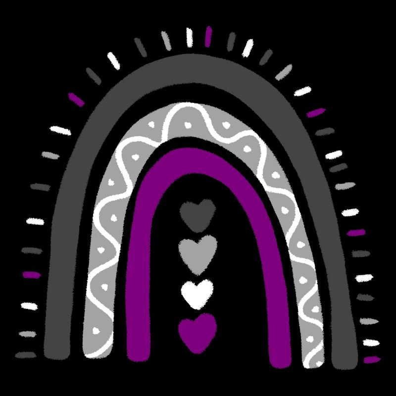 Boho Rainbow Ace Pride asexué