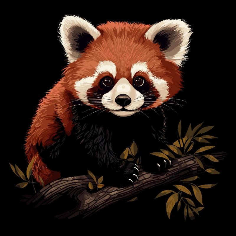 Chat Panda Rouge Ours Panda Rouge Bébé