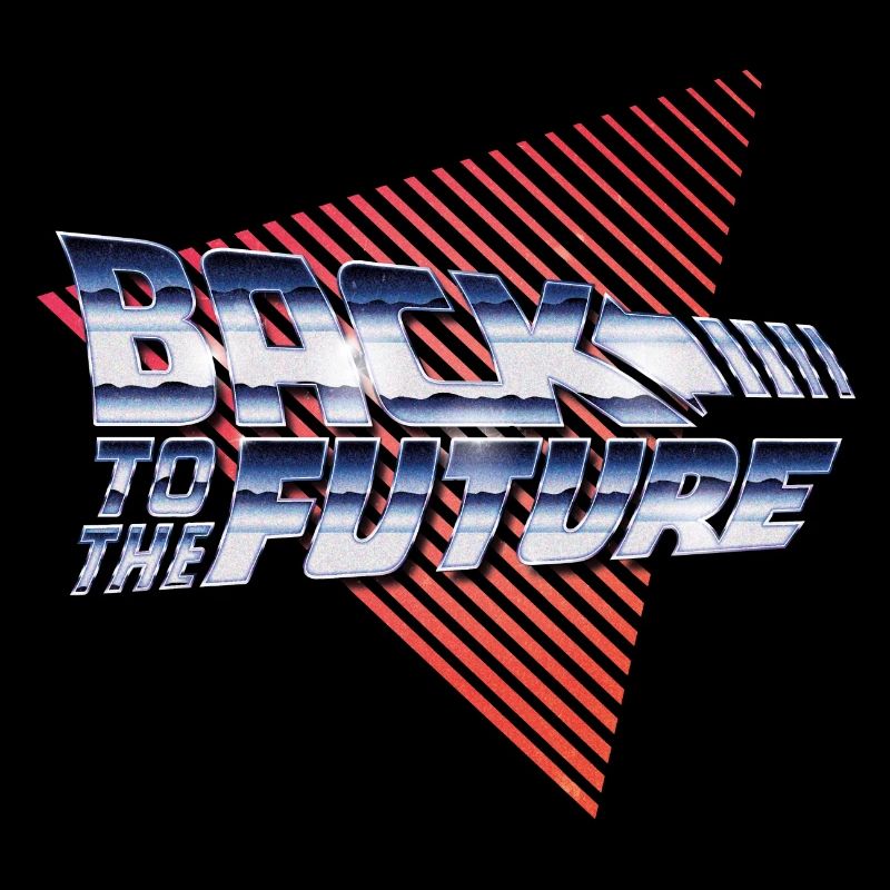 Back To The Future Silver Retro Logo