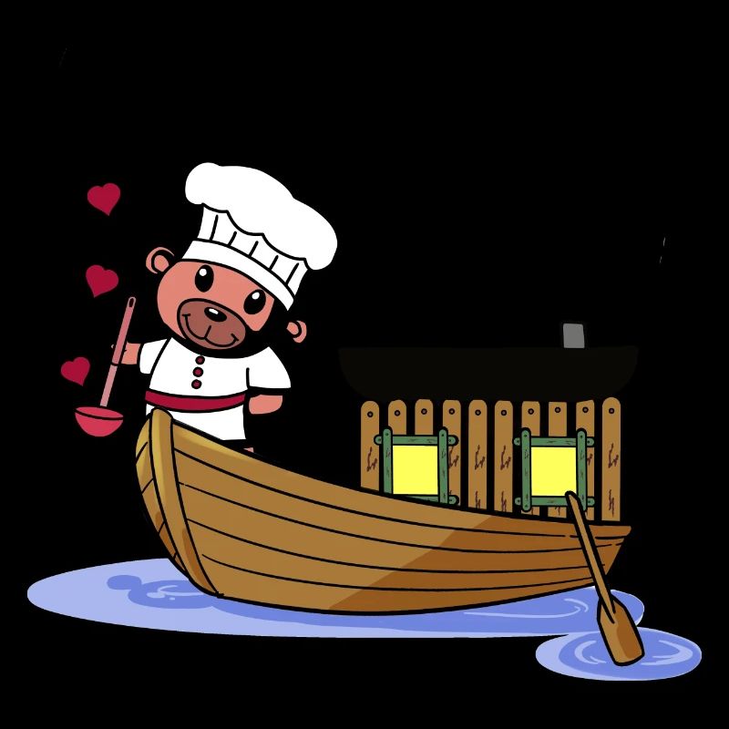 Teddybär Koch Seemann Boot Seefahrer kochen Ahoi