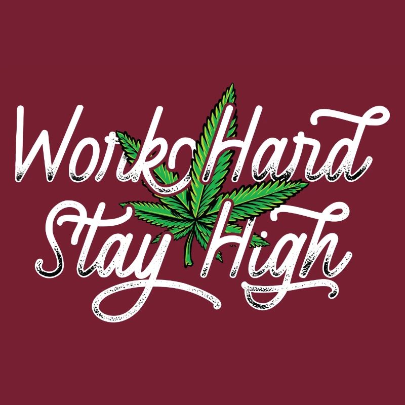 Work Hard Hemp Leaf