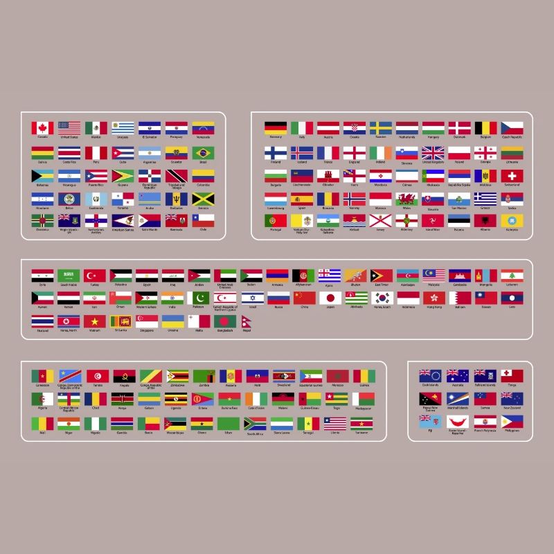 Drapeaux internationaux du monde - Drapeaux des pays