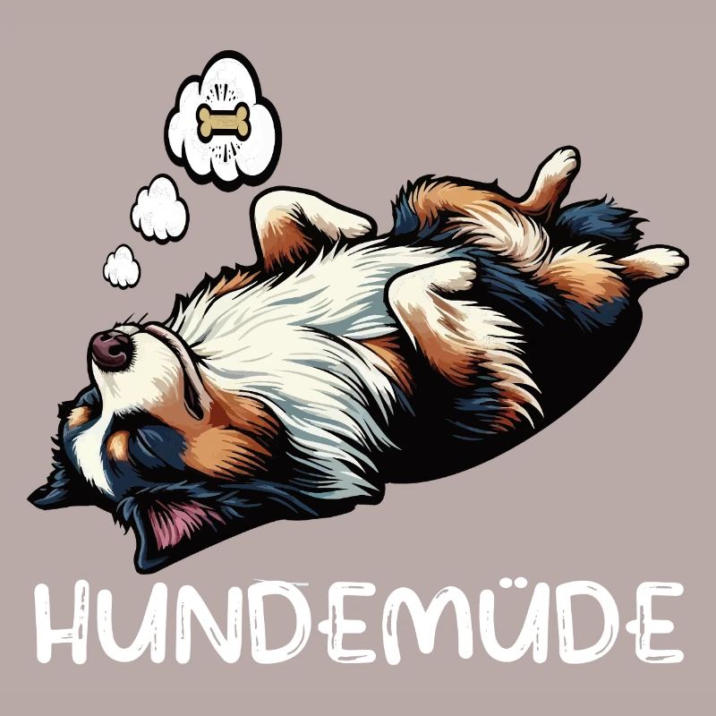 Hundemüde Australian Shepherd Aussie Aussiehalter