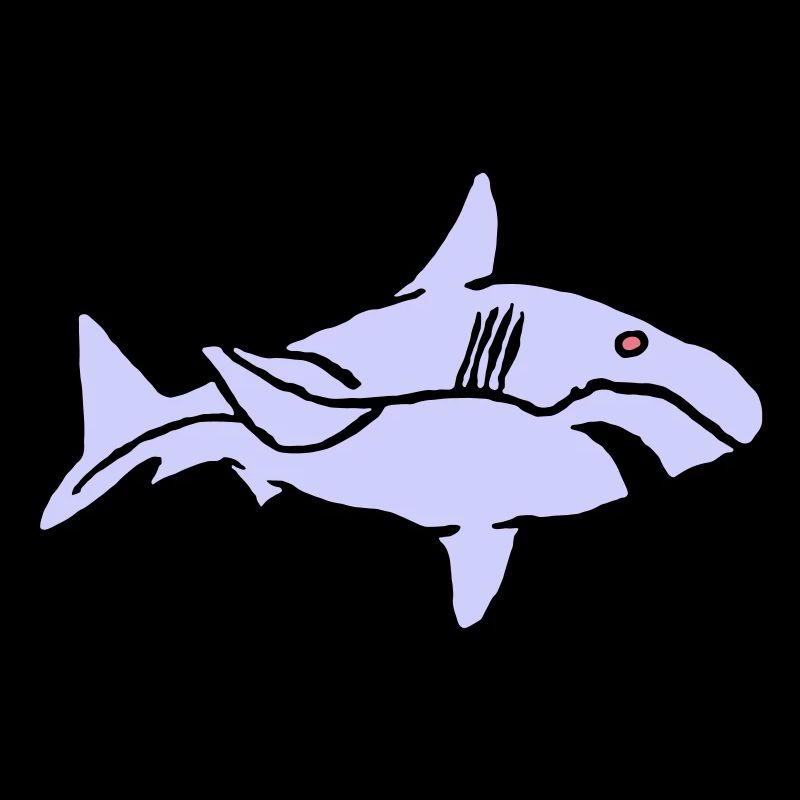 Poisson Requin Prédateur Eau Graffiti Océan
