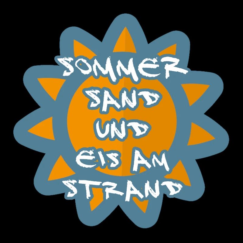 Sommer Sand Strand Eis SPruch