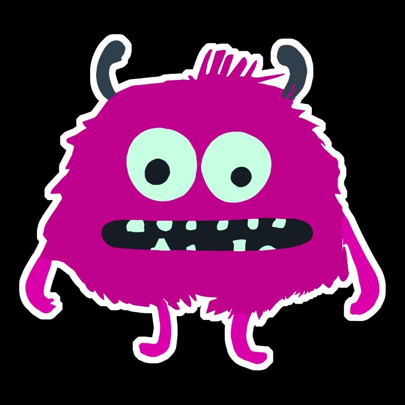 Monstre Pourpre Poilue | Créature mignonne et ridicule