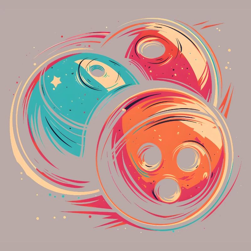 Boules de bowling Synthwave