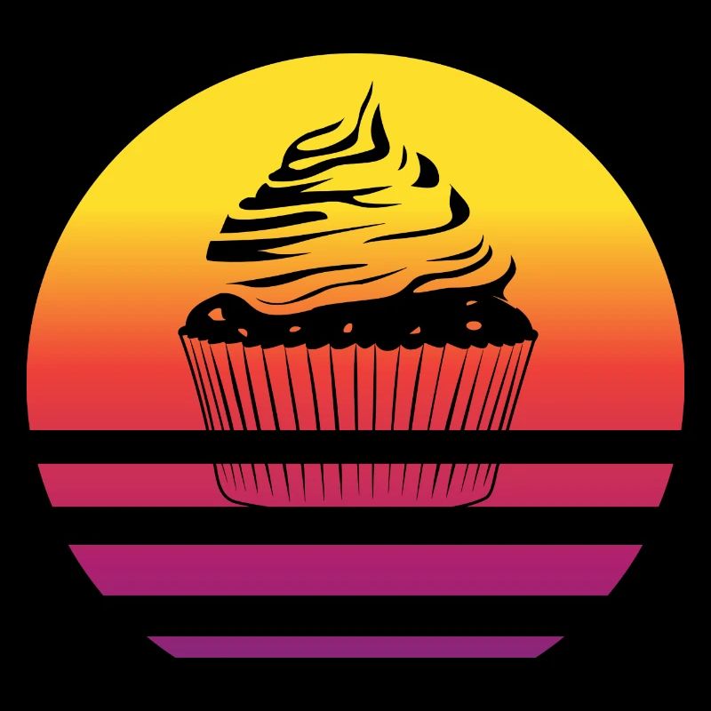 Cupcake Retro Style Vintage