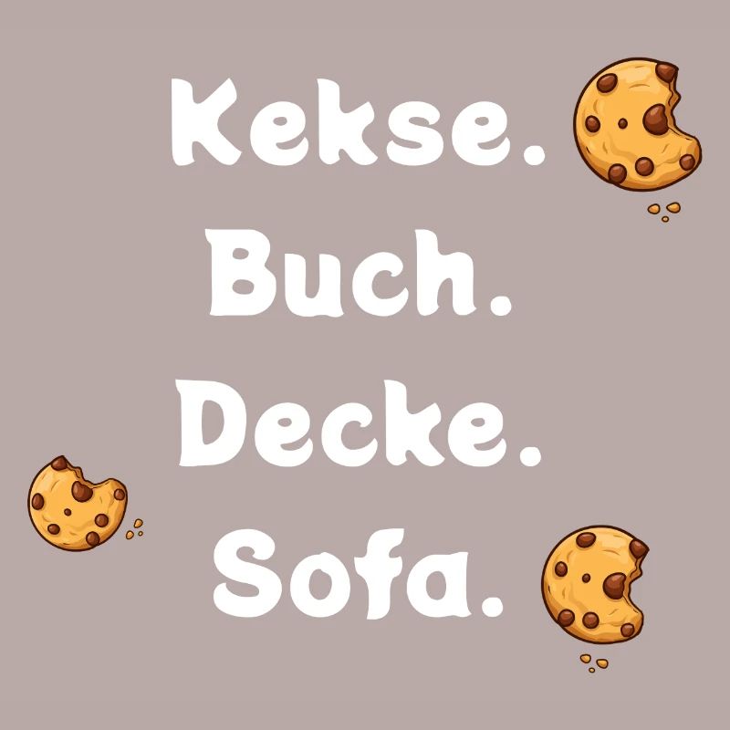 Biscuits. Book. Ceiling. Sofa.