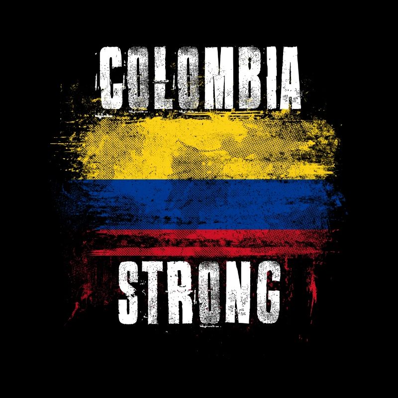 Drapeau de Colombie Fort Graffiti en détresse