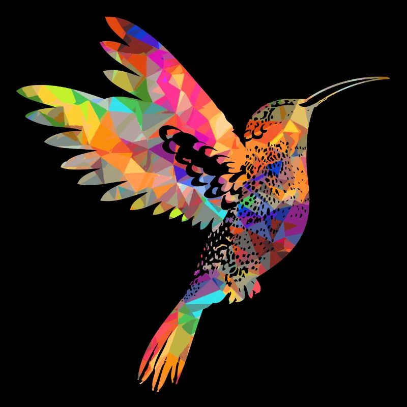 Kolibri im Flug! Bunt, Cool, Idee, Geschenk