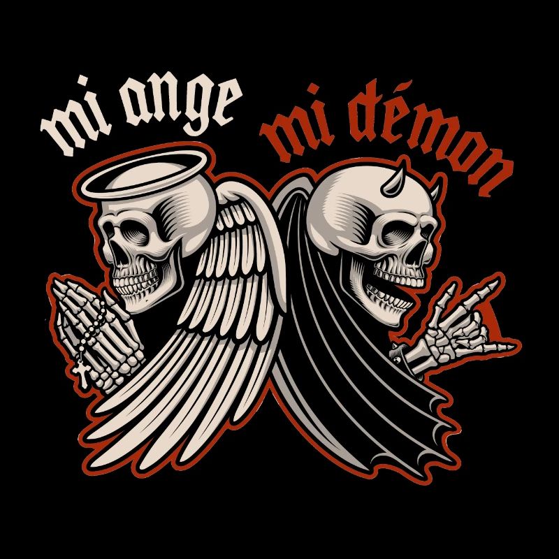 mi ange mi démon squelette