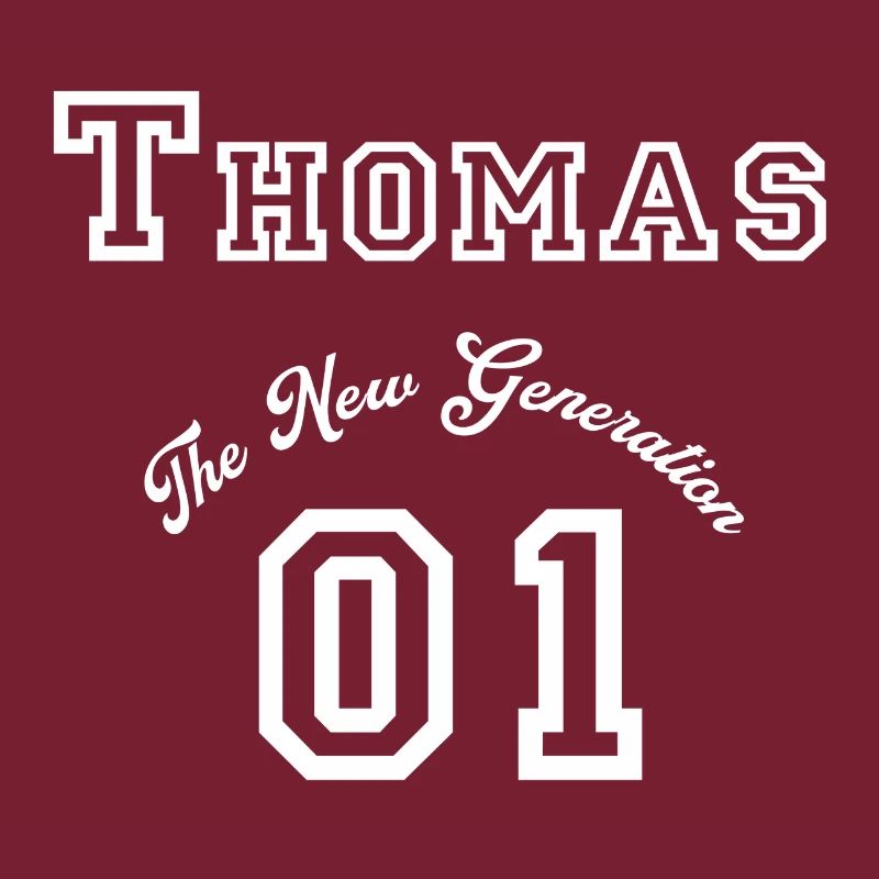 Prénom Thomas - blanc