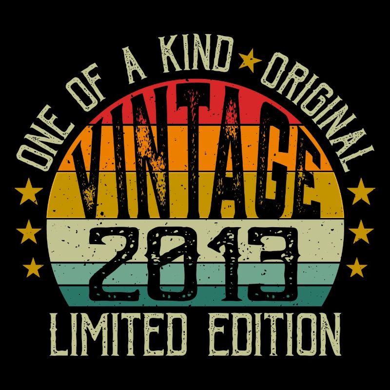Vintage Born in 2013 Retro Birthday Gift 2013