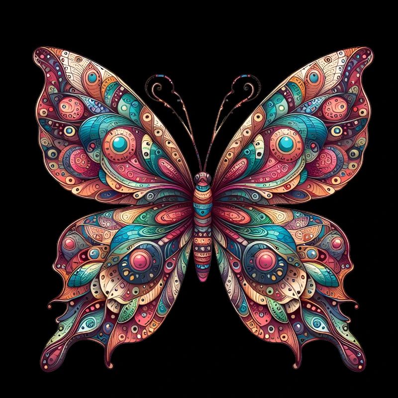 Papillon effrayant avec crâne