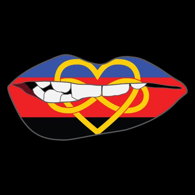 Biting Lips - Polyamory Flag