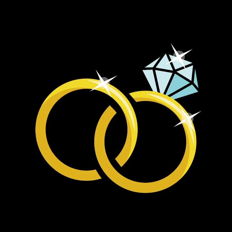 Goldene Eheringe mit Diamant