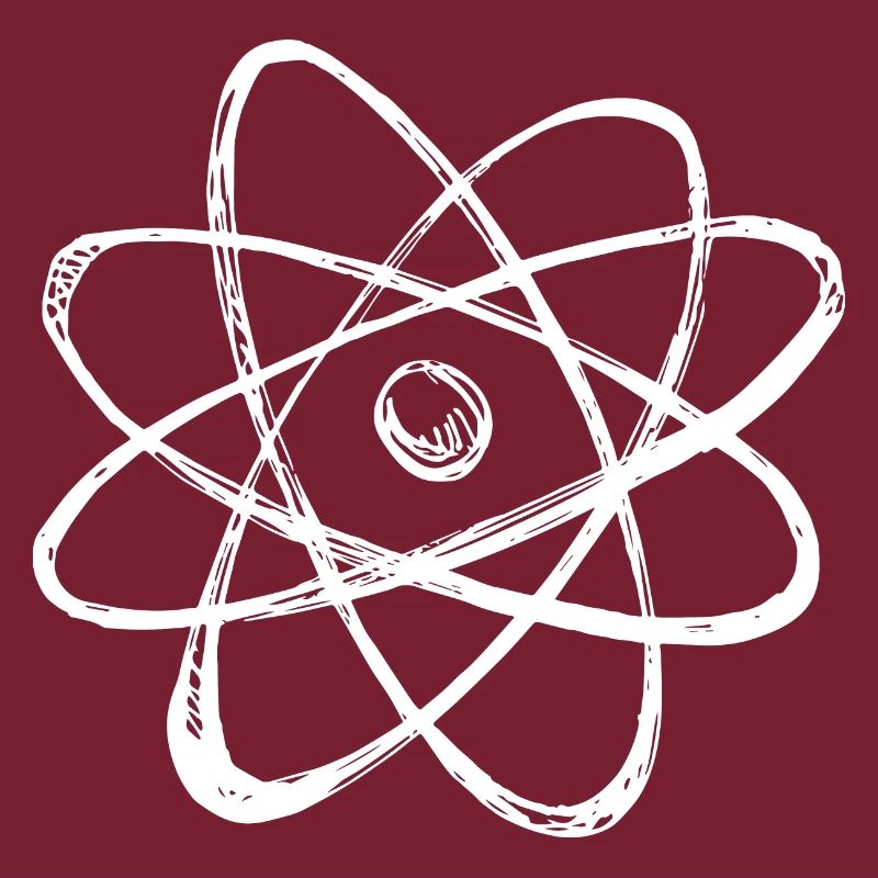 Atom structure sketch retro