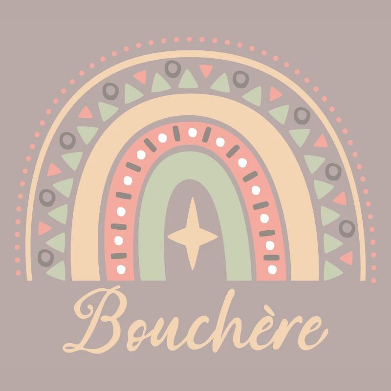 Cadeau Bouchère. Boho Rainbow bouchère.