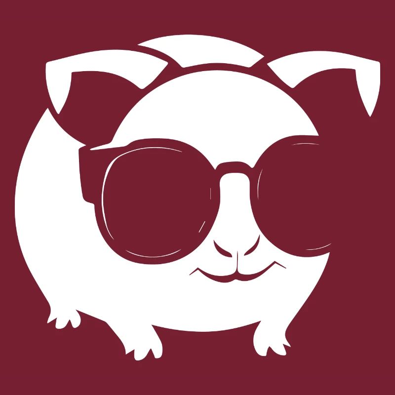 Cochon d’Inde drôle avec des lunettes de soleil Cochons d’Inde
