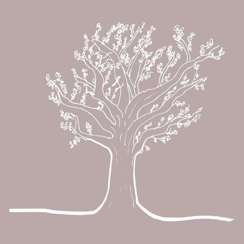 Tree in white