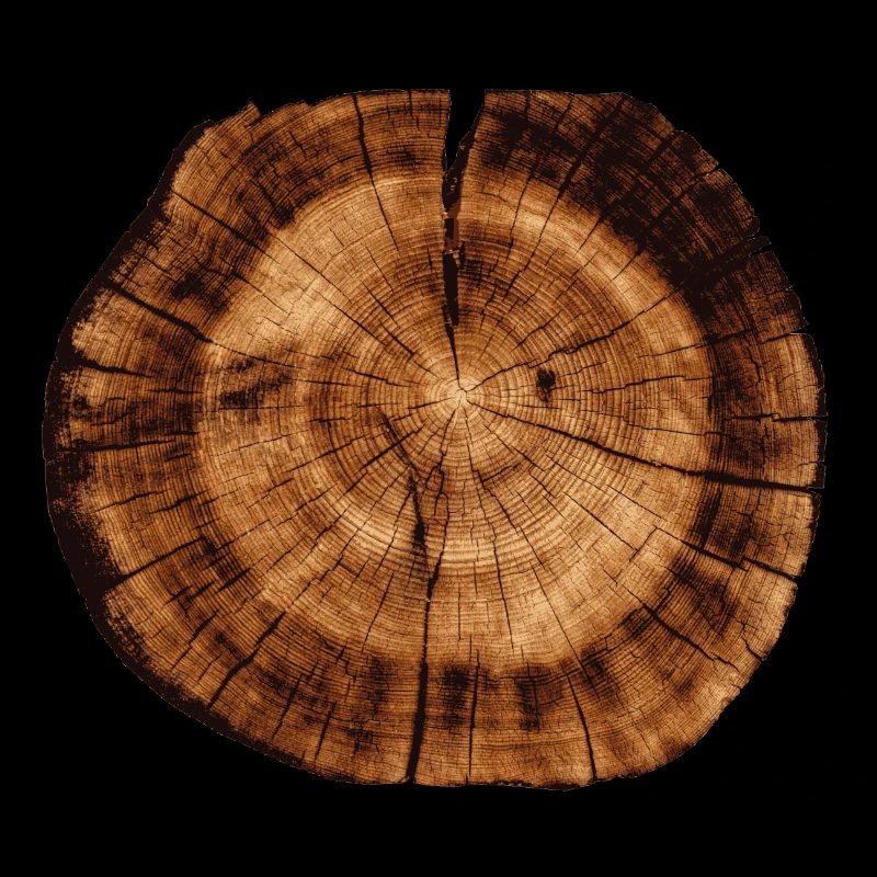 Section de tronc en bois