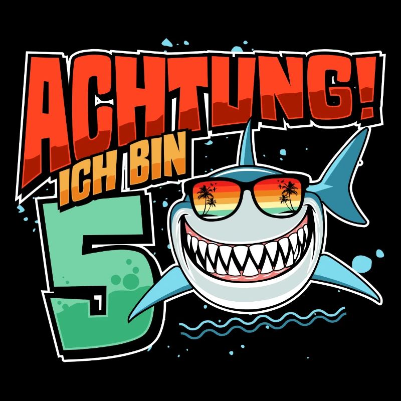 Achtung ich bin 5 - 5 Geburtstag 5 Jahre Geschenk
